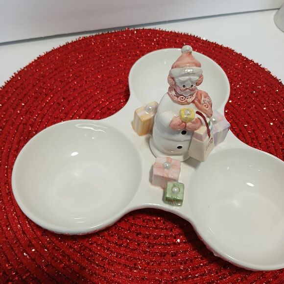 2003 Avon snow lady Christmas dish RARE - Picture 4 of 6